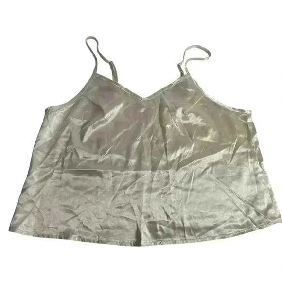 Women's Beige Spaghetti Strap Top Shorts Pajamas L Lounge Wear Large - Picture 2 of 8